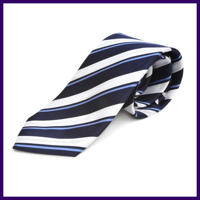 Paul Williams navy blue striped silk tie - Barker Collars