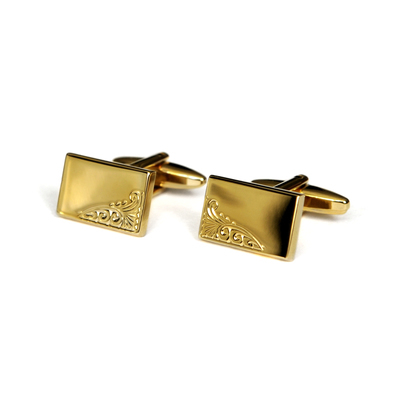 Traditional Gold Colour Cufflinks - Barker Collars